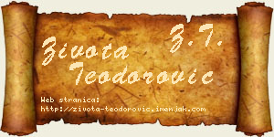 Života Teodorović vizit kartica